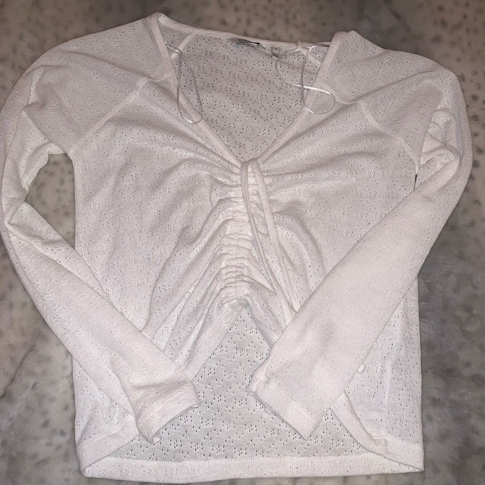 White sweater top